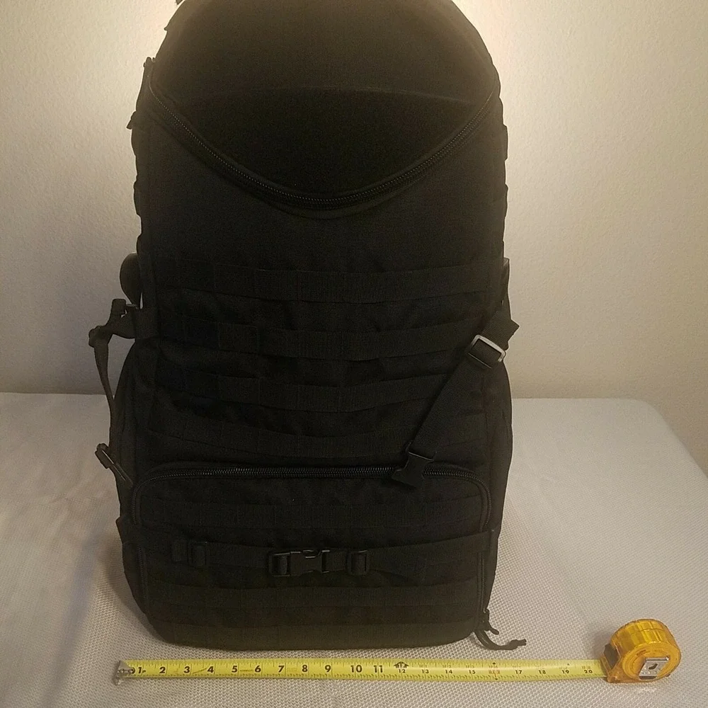 70L Military Hiking Bag‎ Pack, Top Half Insulated-Black-1000D Water-Repellent